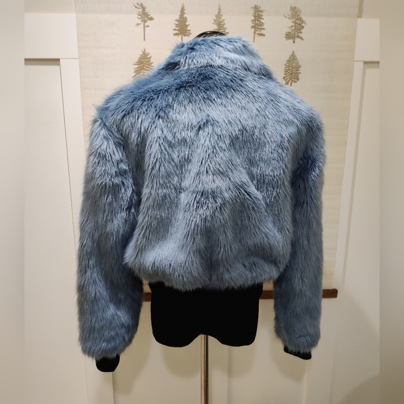 EXPRESS X Negin Mirsalehi Women’s Faux Fur Bomber Jacket-Small - Picture 2 of 13